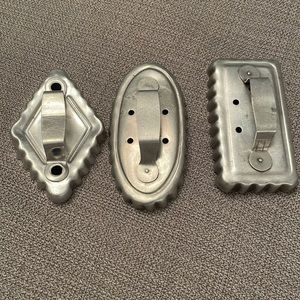 Vintage Aluminum Cookie Cutters with Scalloped or Ruffle Sides Set of 3